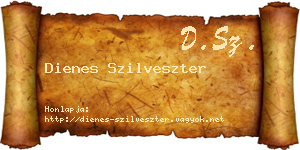 Dienes Szilveszter névjegykártya